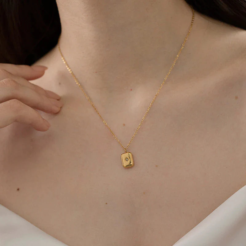 Quadratischer Tropfen Anhänger Necklace | Shop Nory