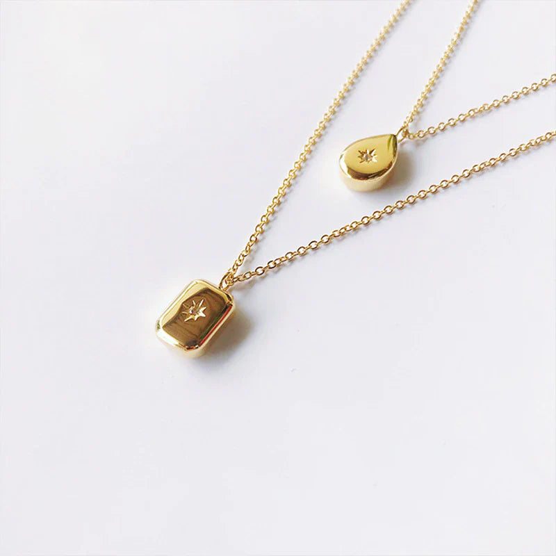 Quadratischer Tropfen Anhänger Necklace | Shop Nory