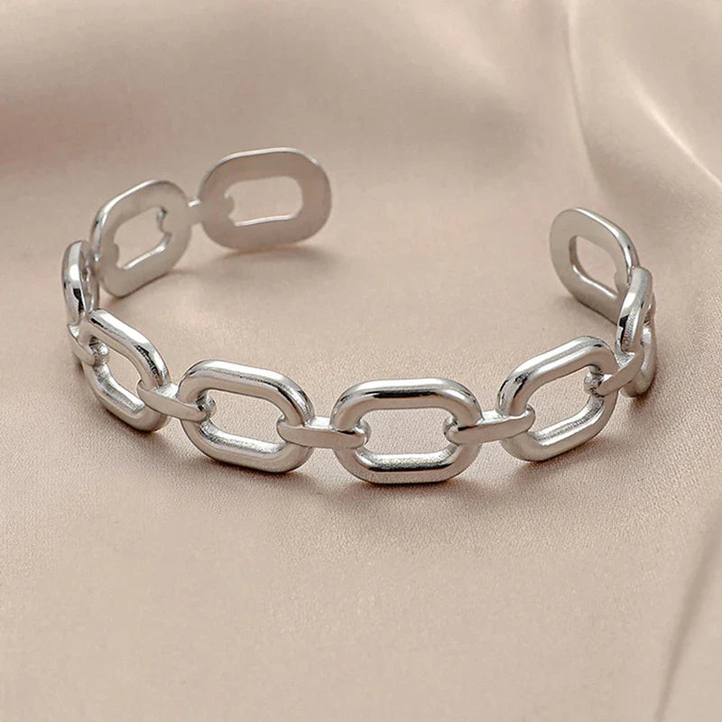 Quadratische Link Hohlraum Armreif | Shop Nory