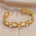 Quadratische Link Hohlraum Armreif | Shop Nory
