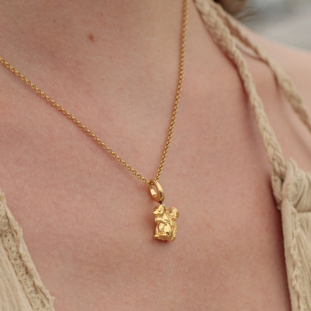 Gold Eichhörnchen Charm Halskette | Shop Nory