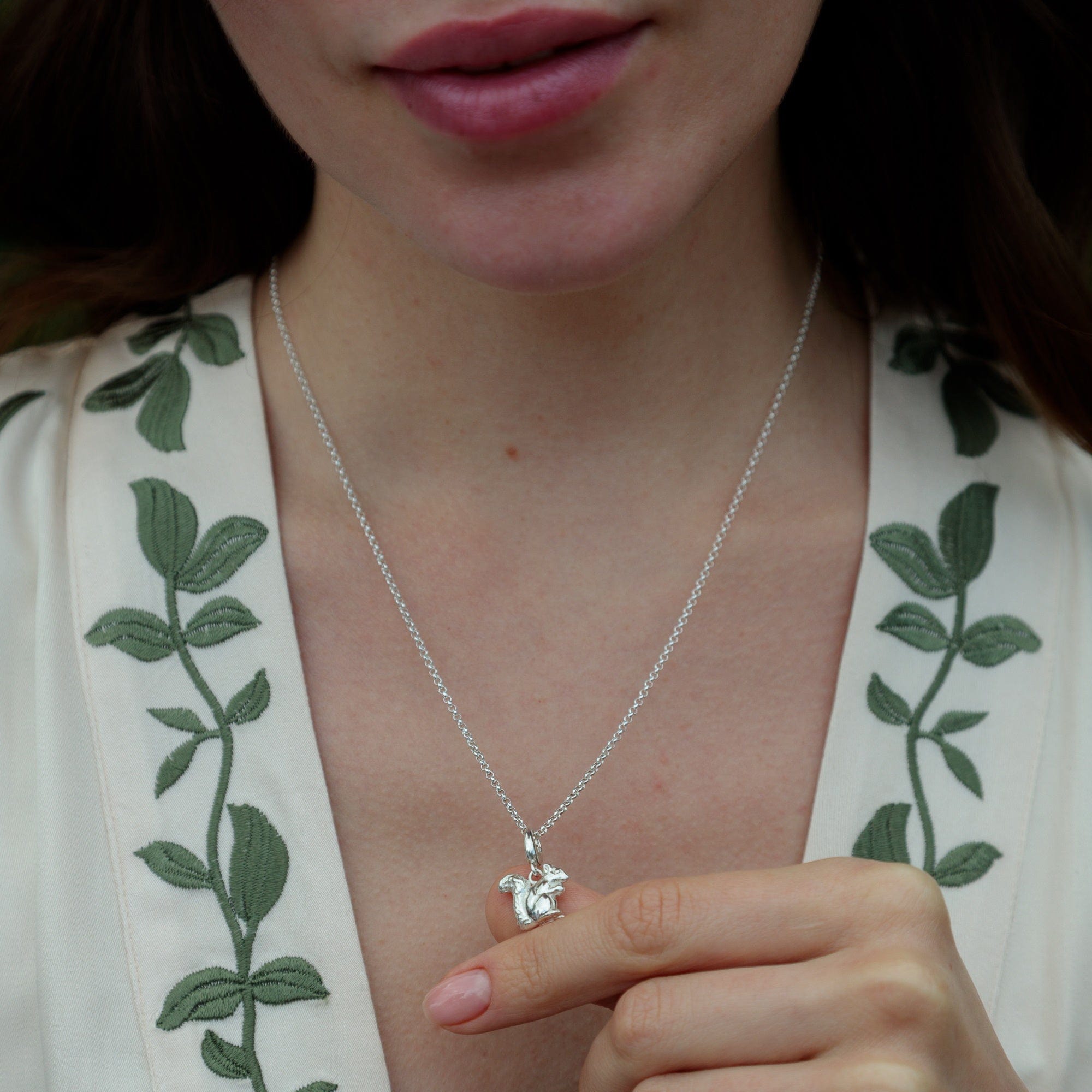 Silber Eichhörnchen Charm Halskette | Shop Nory
