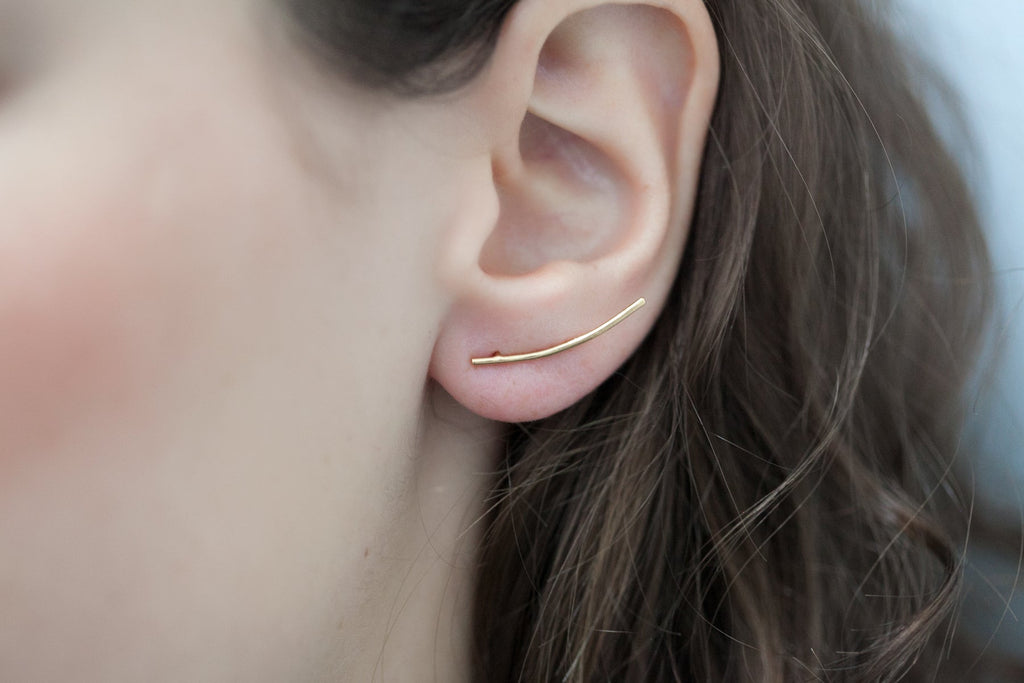 Stäbchen Ohrringe Vergoldet - Ear Climber | Shop Nory