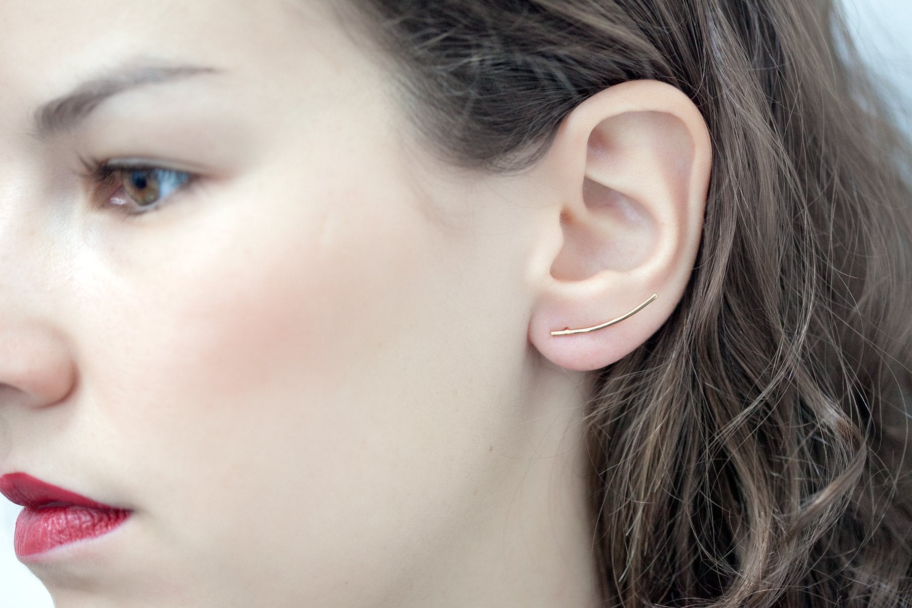 Stäbchen Ohrringe Vergoldet - Ear Climber | Shop Nory