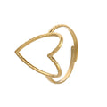Edelstahl Big Heart verstellbare Ringe | Shop Nory