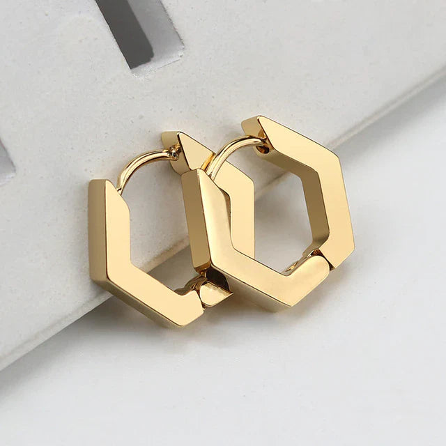 Edelstahl 3 Farben Mini Geometrische Ohrringe | Shop Nory