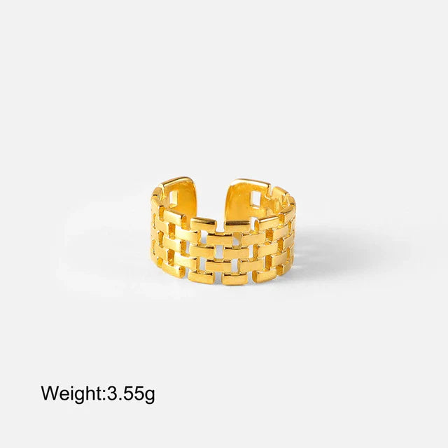 Edelstahl verstellbare vergoldete Ringe | Shop Nory
