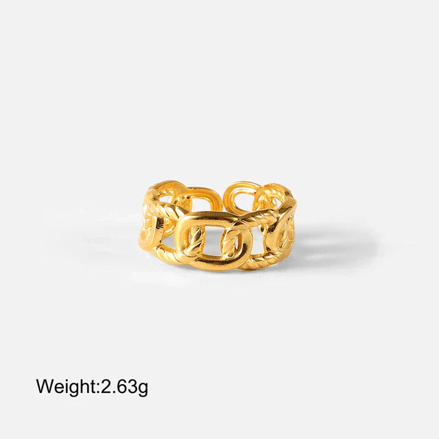 Edelstahl verstellbare dicke Kettenringe | Shop Nory