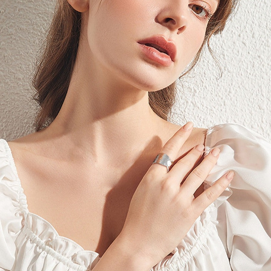 Edelstahl verstellbarer unregelmäßiger Ring | Shop Nory