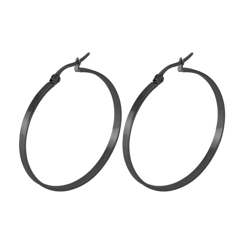 Edelstahl große Creolen | Shop Nory