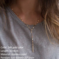 Edelstahl Lange Kette Rechteckige Halskette | Shop Nory