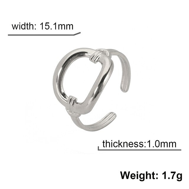 Edelstahl Minimalistischer Offener Ring | Shop Nory