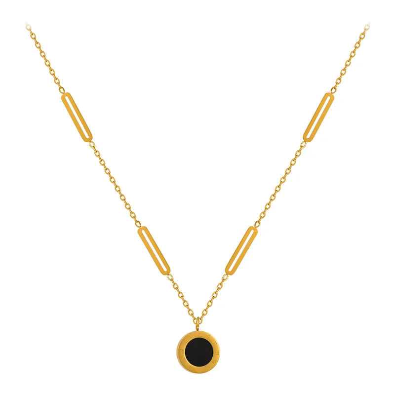 Edelstahl Roman Zahlen Anhänger Halskette | Shop Nory