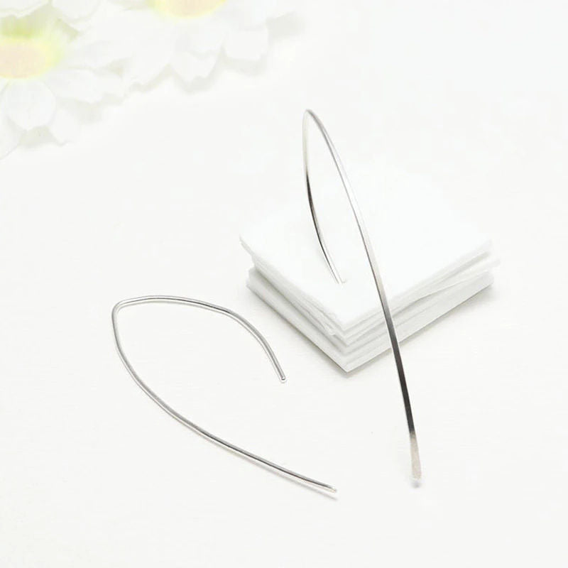 Edelstahl Wishbone Threader Häng Ohrringe | Shop Nory