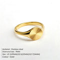Edelstahl Wellen Zarte Strahlen Textur Ring | Shop Nory