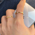Edelstahl Zirkon Geometrische Dünne Quadratische Ring | Shop Nory