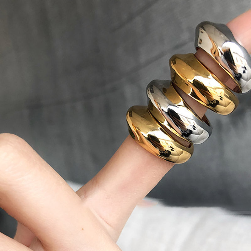 Stempel Texturiertes Verstellbares Ring | Shop Nory