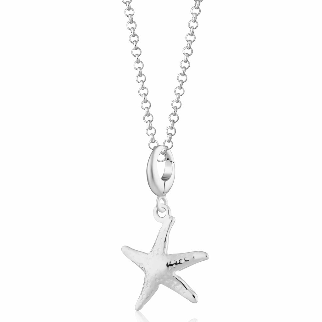 Silberner Seestern Charm Anhänger Halskette | Shop Nory