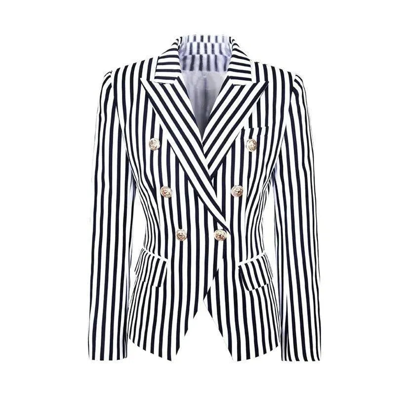 Gestreifter Blazer Damen - Lässig - Gestreift-Pinstripe