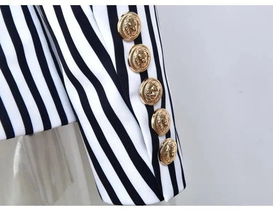 Gestreifter Blazer Damen - Lässig - Gestreift-Pinstripe
