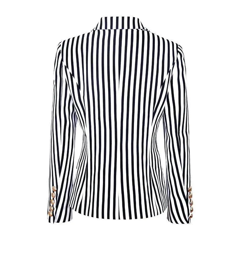 Gestreifter Blazer Damen - Lässig - Gestreift-Pinstripe