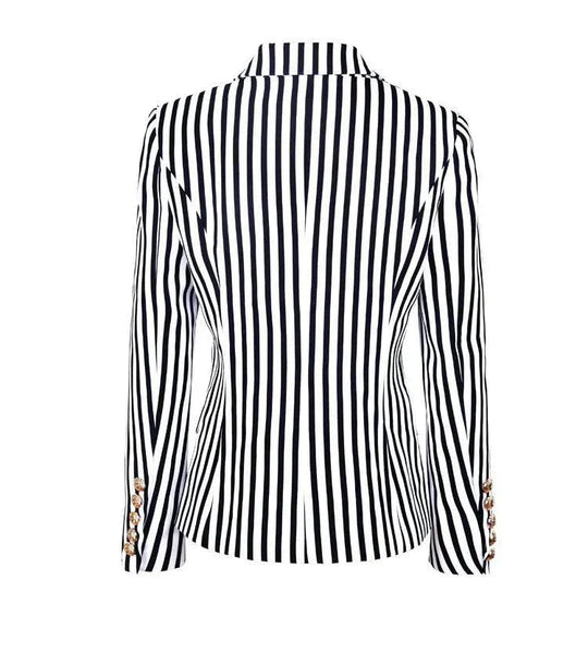 Gestreifter Blazer Damen - Lässig - Gestreift-Pinstripe