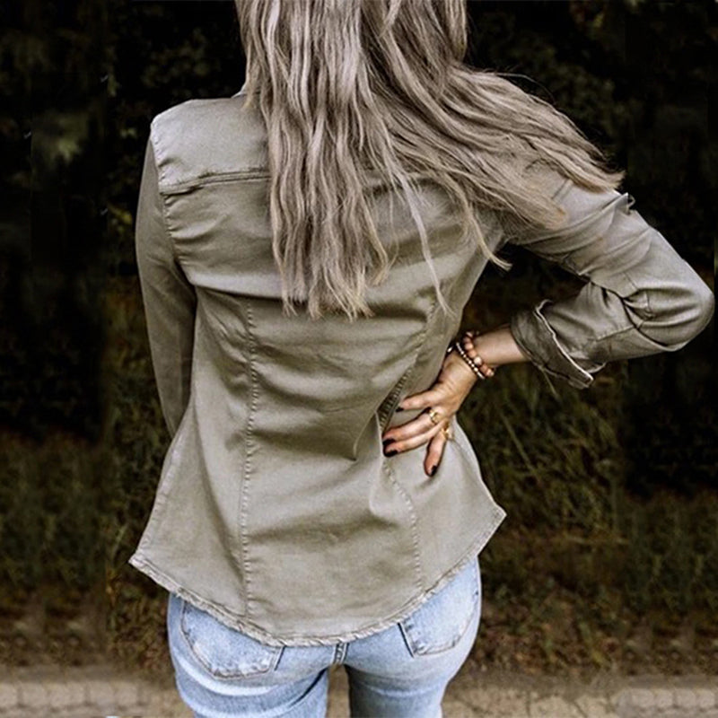 Stilvolle Damen-Jeansjacke