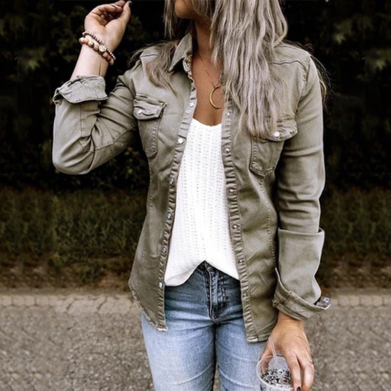 Stilvolle Damen-Jeansjacke
