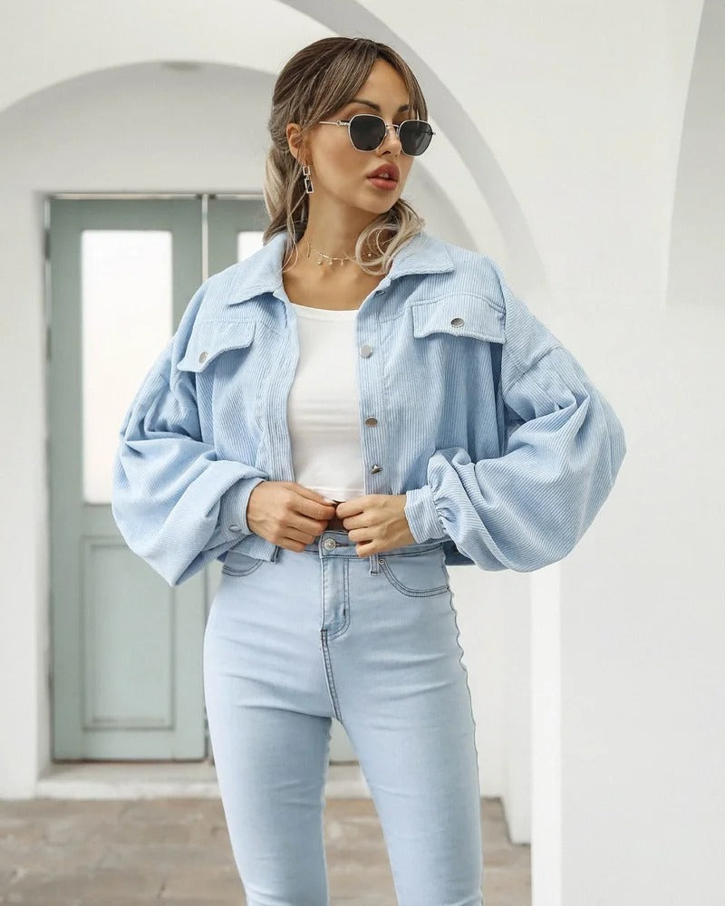 Stylische Kurze Jeansjacke