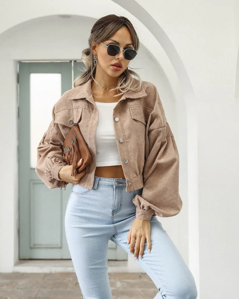 Stylische Kurze Jeansjacke