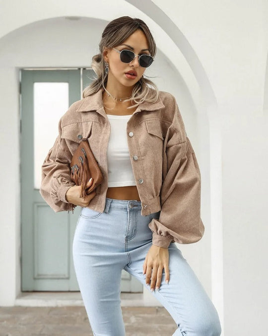 Stylische Kurze Jeansjacke