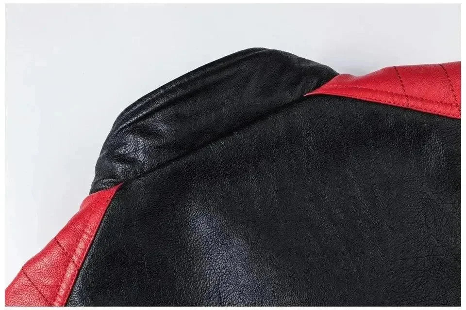 Stilvolle Slim-Fit Herren Leder Bikerjacke