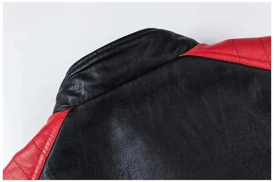 Stilvolle Slim-Fit Herren Leder Bikerjacke