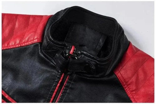 Stilvolle Slim-Fit Herren Leder Bikerjacke