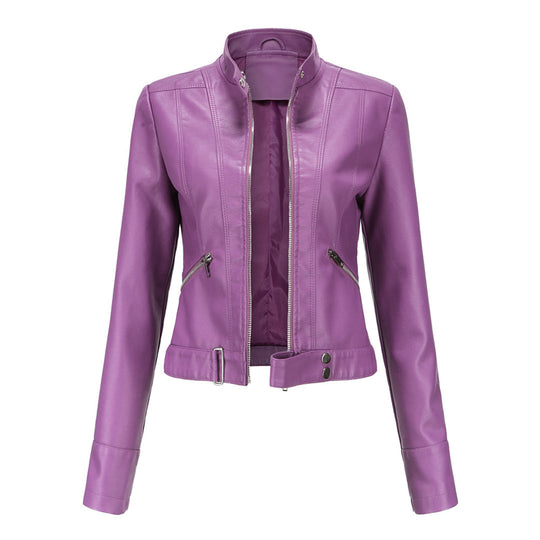 Stilvolle Damen Lederjacke Im Klassischen Design