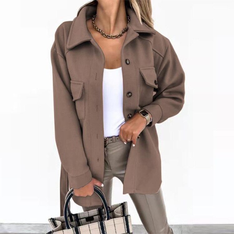 Stilvolle Wolle-Look-Jacke für Frauen