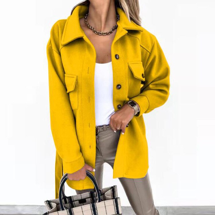 Stilvolle Wolle-Look-Jacke für Frauen