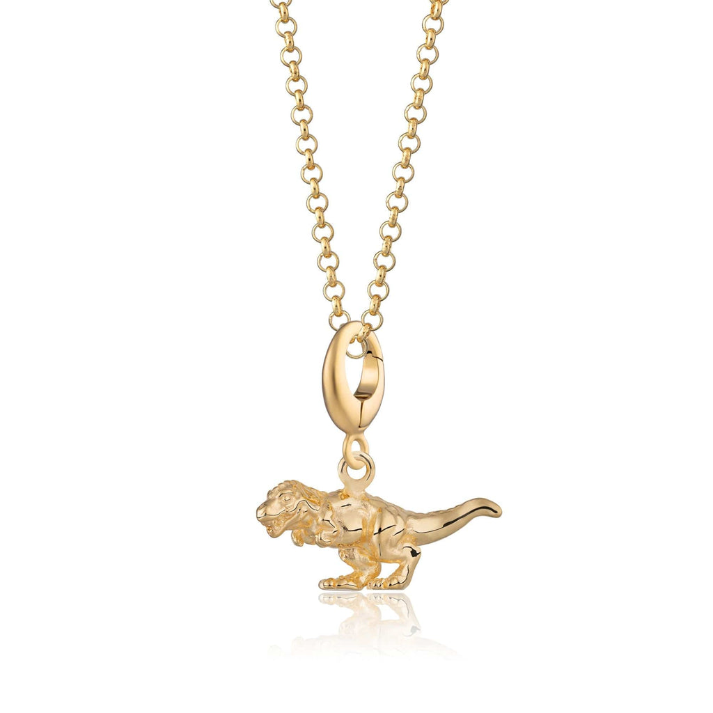 Gold T-Rex Dinosaur Charm Halskette | Shop Nory