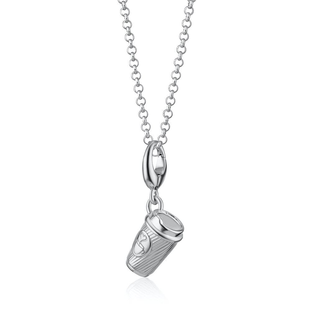 Silber To-Go-Kaffeetassen-Anhänger-Halskette | Shop Nory
