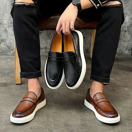 Lässiger, Flacher Herren-Loafer