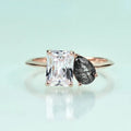 Toi et moi-Ring mit schwarzem Rutilquarz | Shop Nory