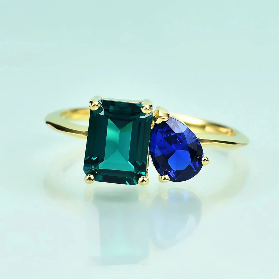 Du und ich Ring Smaragd und Saphir | Shop Nory