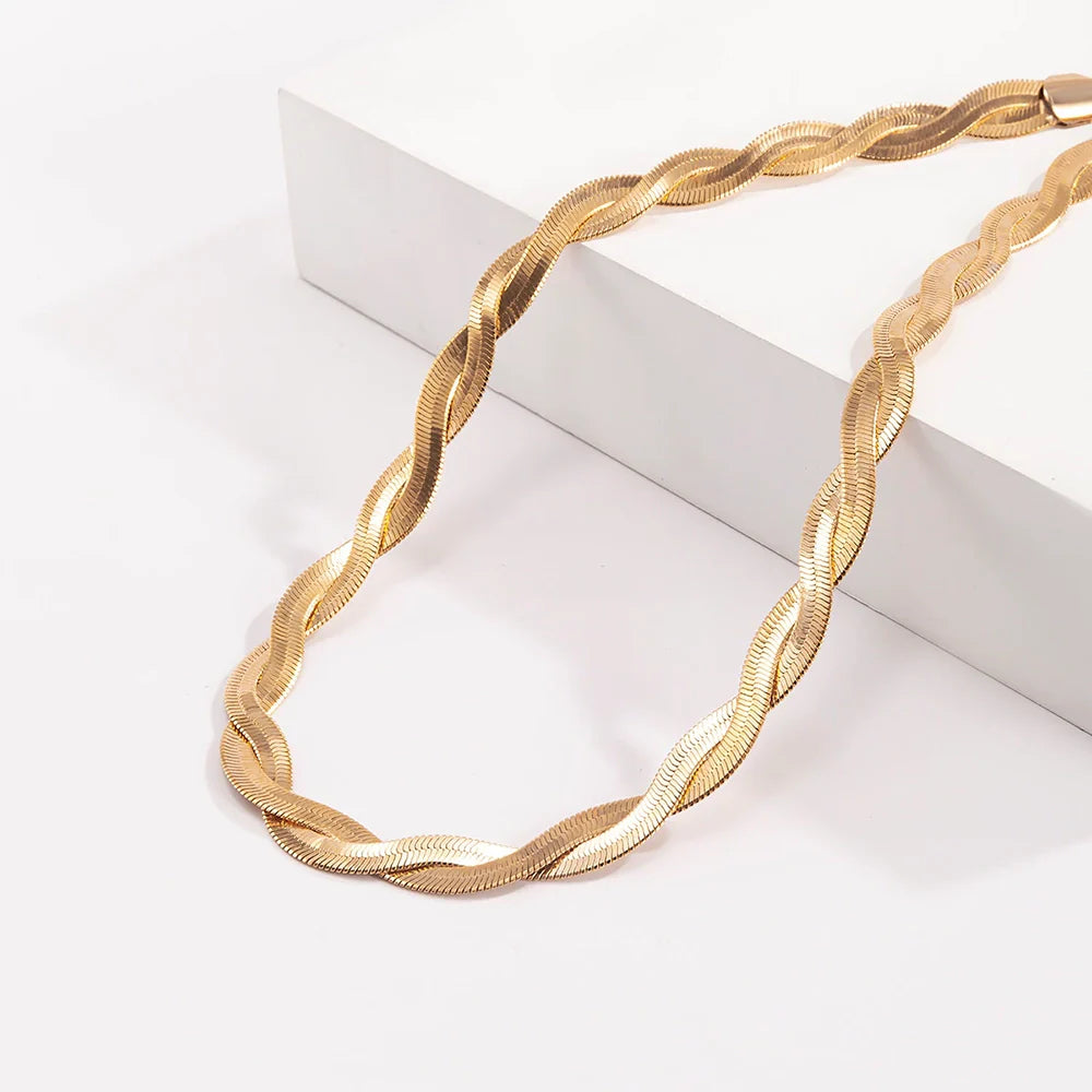 Trendige Geflochtene Schlangenketten Choker-Halsketten | Shop Nory