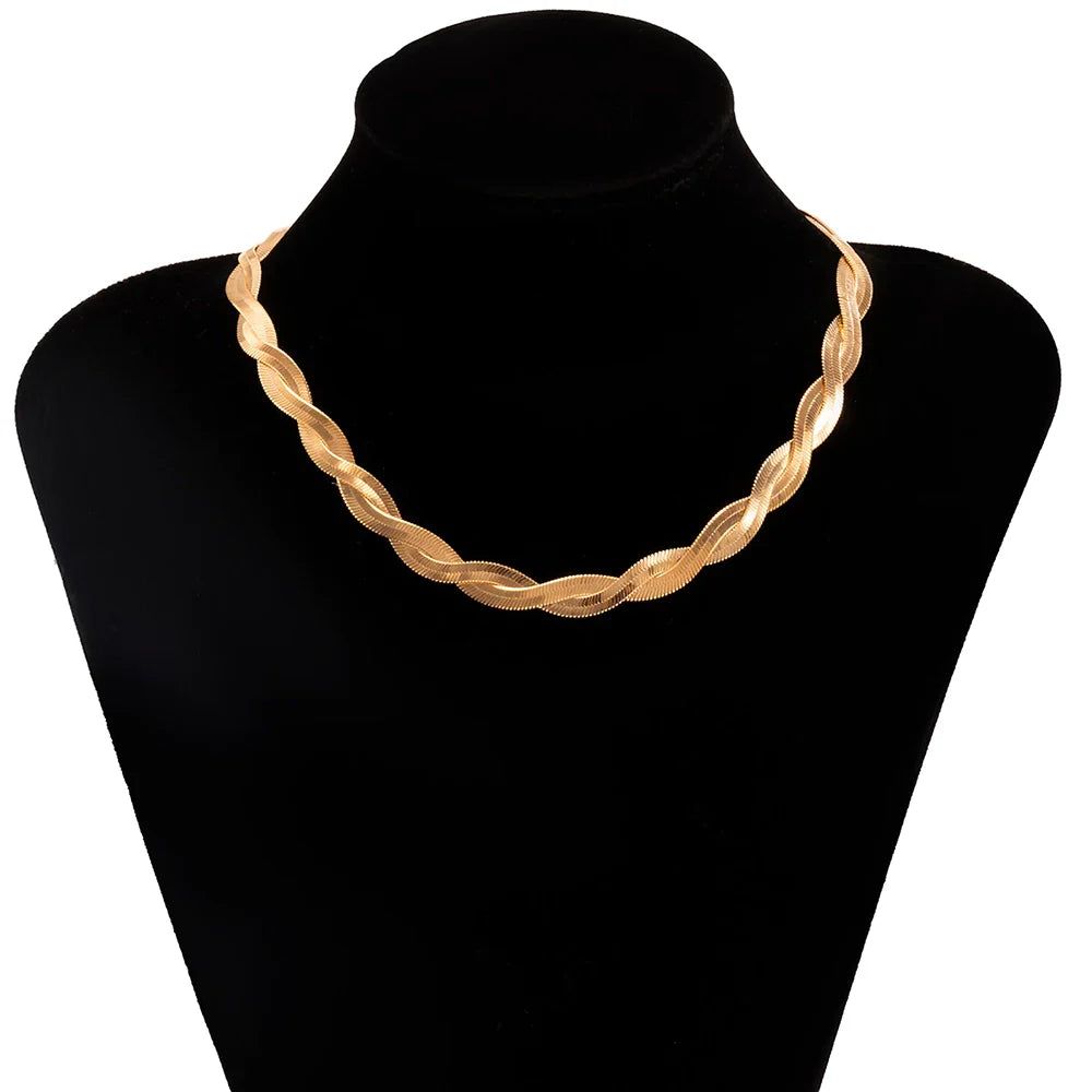 Trendige Geflochtene Schlangenketten Choker-Halsketten | Shop Nory