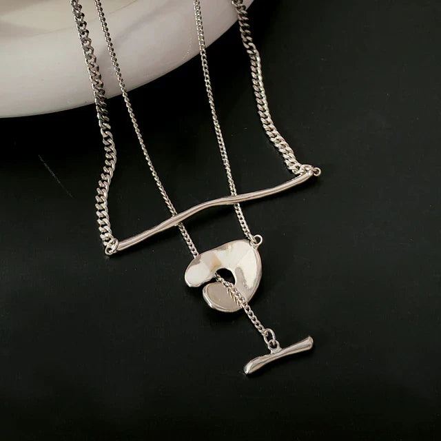 Trendy Schmuck Zwei-Lagen-Anhänger-Halskette | Shop Nory