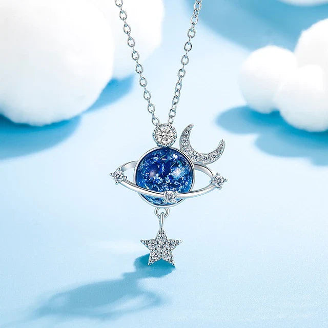 Trendige Zirkon Stern Mond Kettenhalskette | Shop Nory