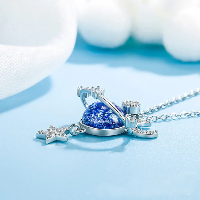 Trendige Zirkon Stern Mond Kettenhalskette | Shop Nory