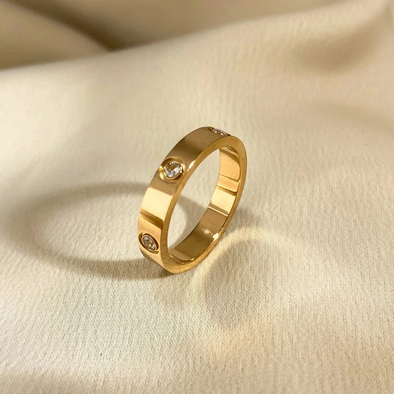 Trendy Edelstahl Roségold Farbe Liebesring | Shop Nory