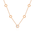 Edelstahl Weiß Muschel Blume Stud Halskette | Shop Nory