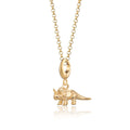 Gold Triceratops Dinosaur Charm Necklace | Shop Nory